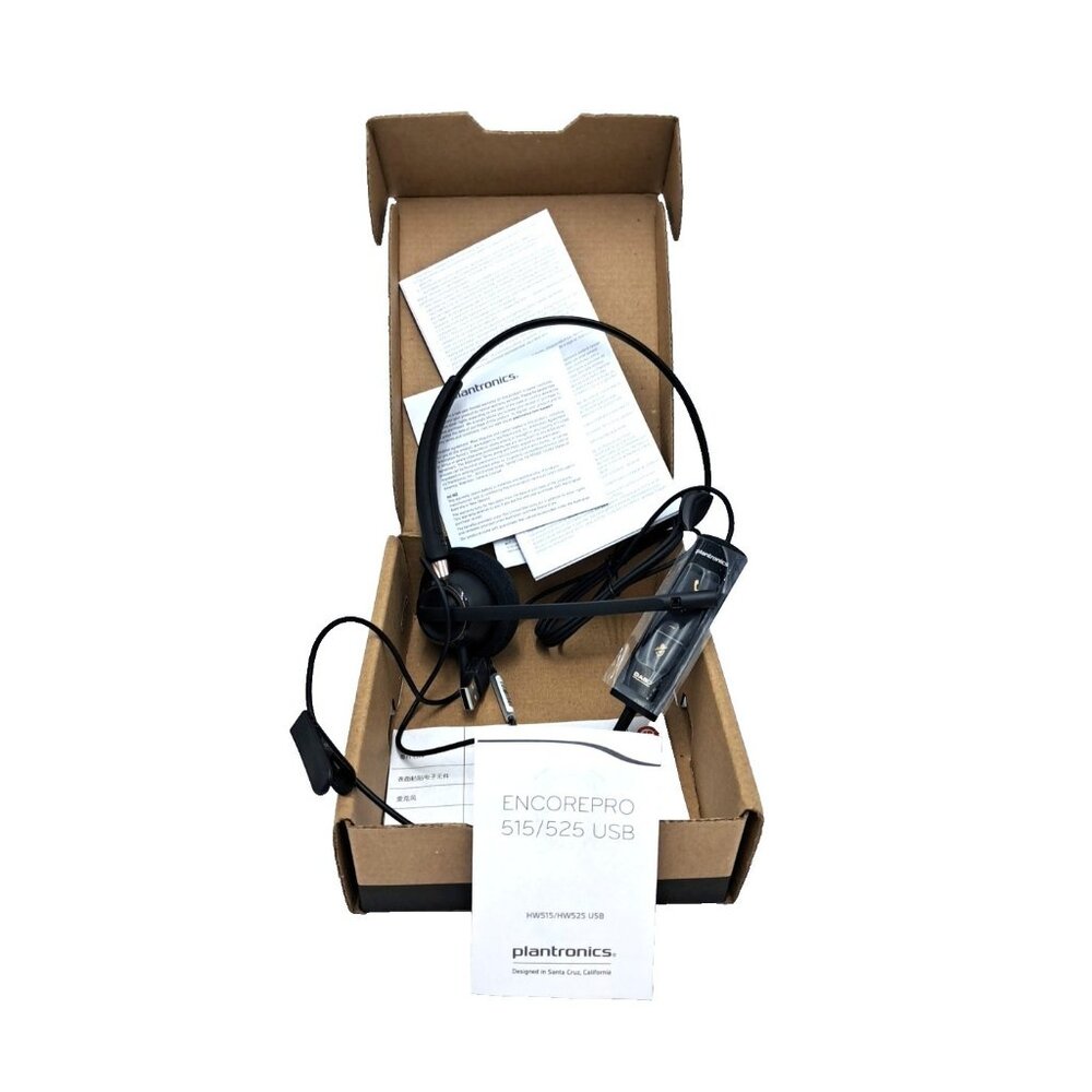 Plantronics Poly Encore Pro 515 Monaural USB Headset - Noise Canceling 783R0AA